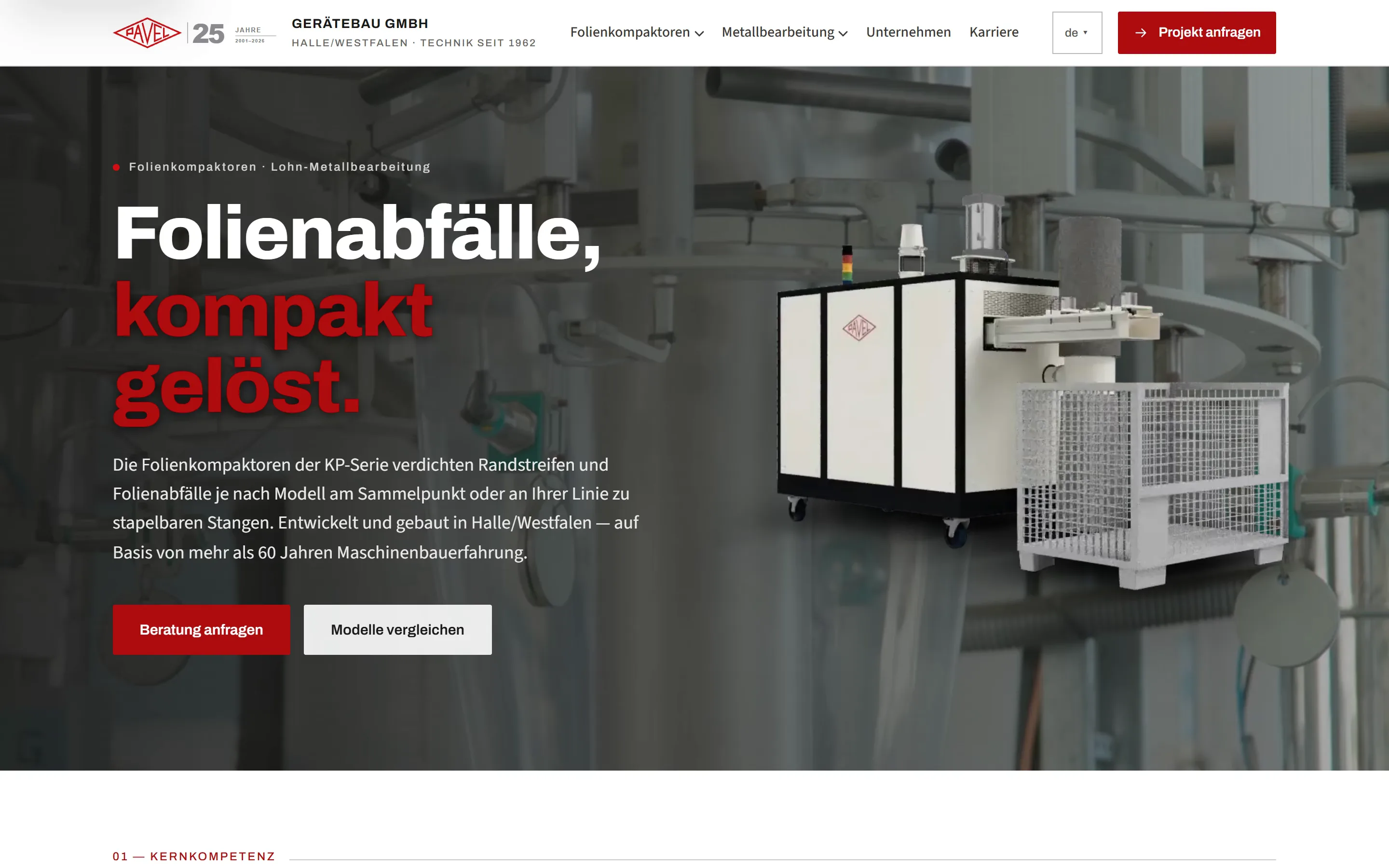 Pavel Gerätebau, neue Website