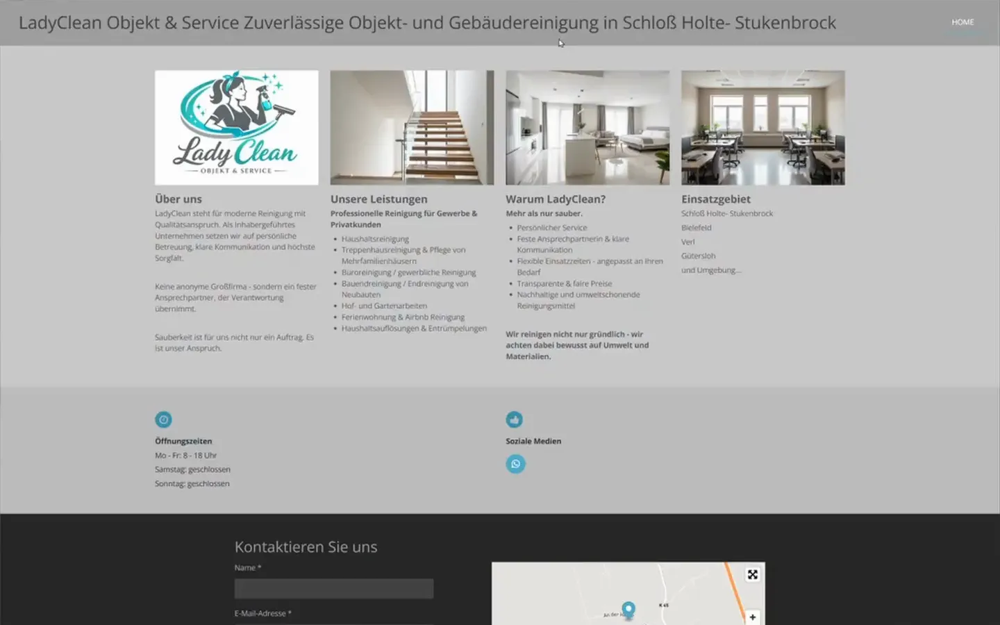 LadyClean, alte Startseite